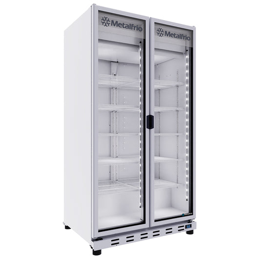 Metalfrio VN-100 Refrigerador Cervecero 2 Puertas De Cristal