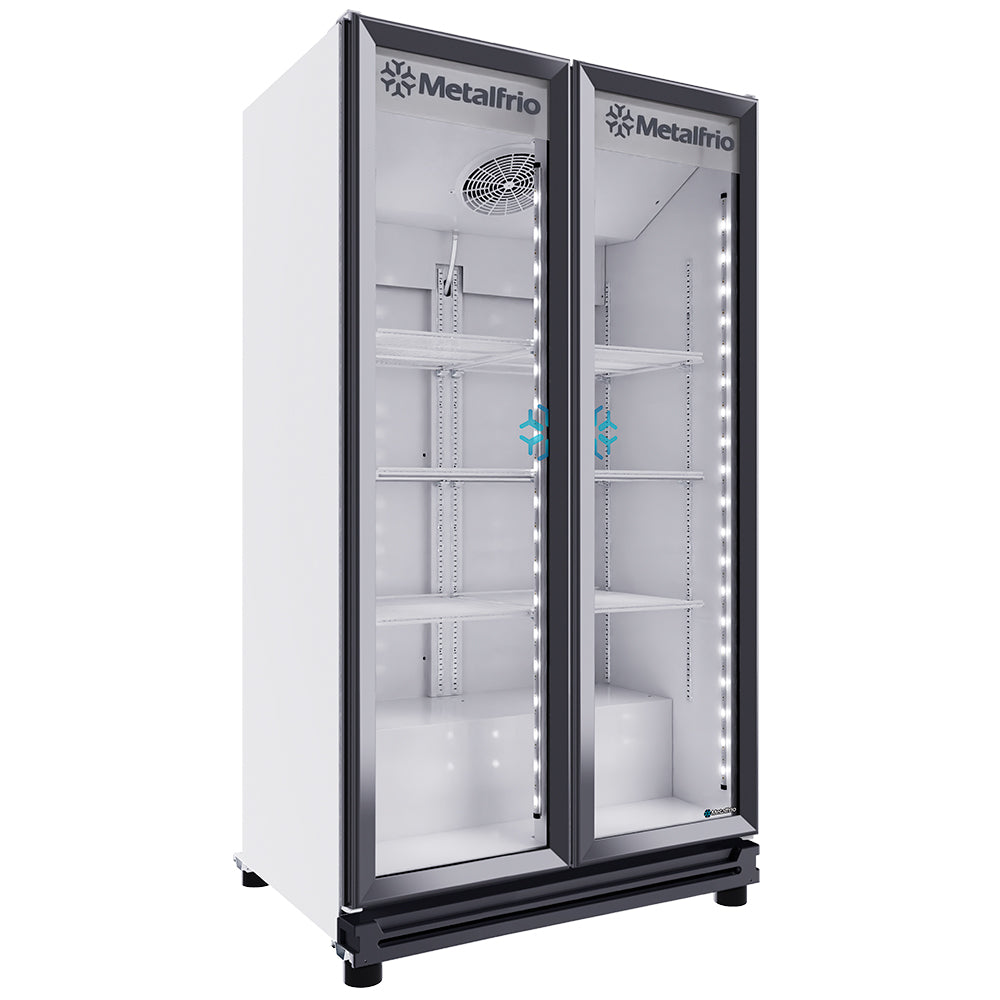 Metalfrio RB-550 Refrigerador 2 Puertas De Cristal Full Glass