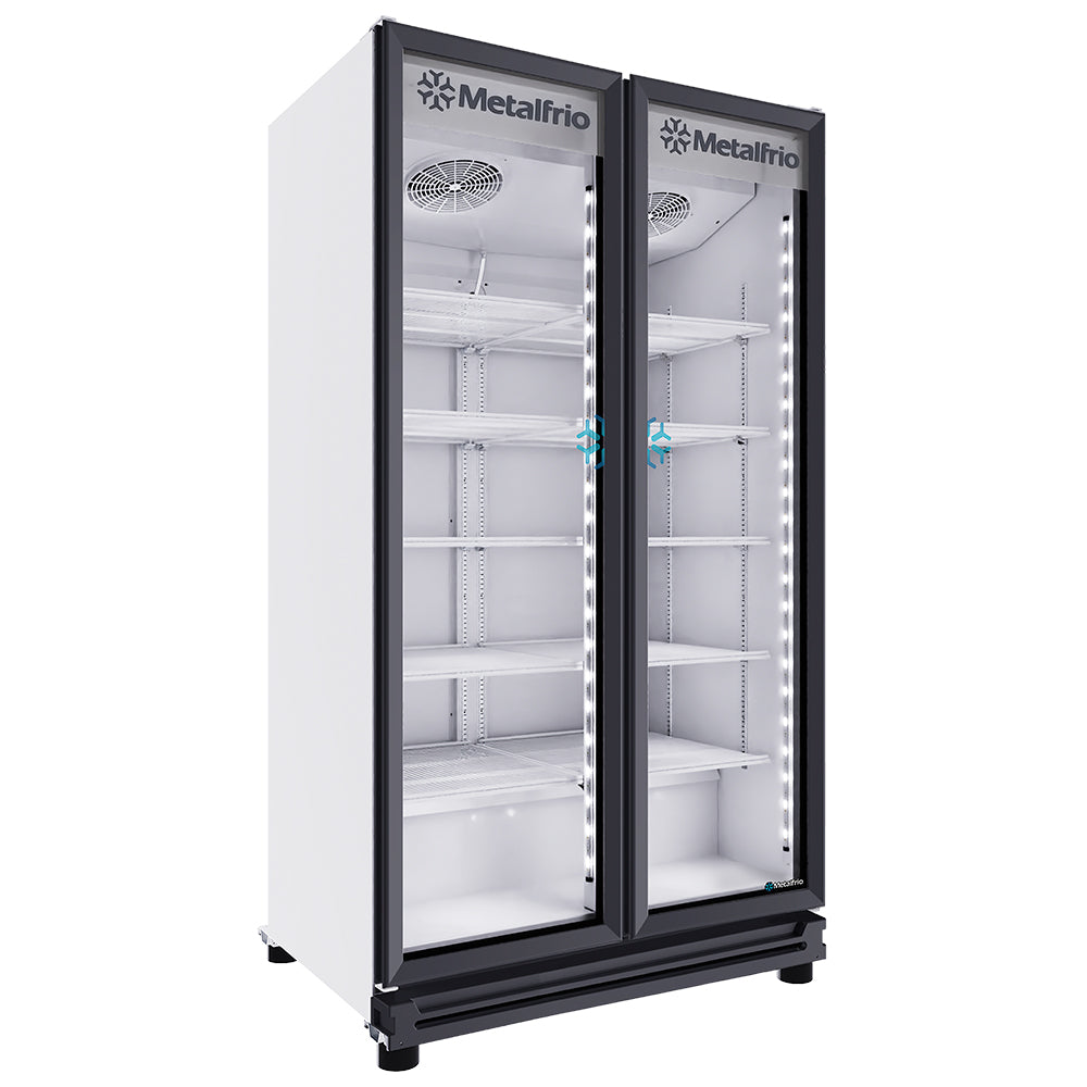 Metalfrio RB-680 Refrigerador 2 Puertas De Cristal Full Glass