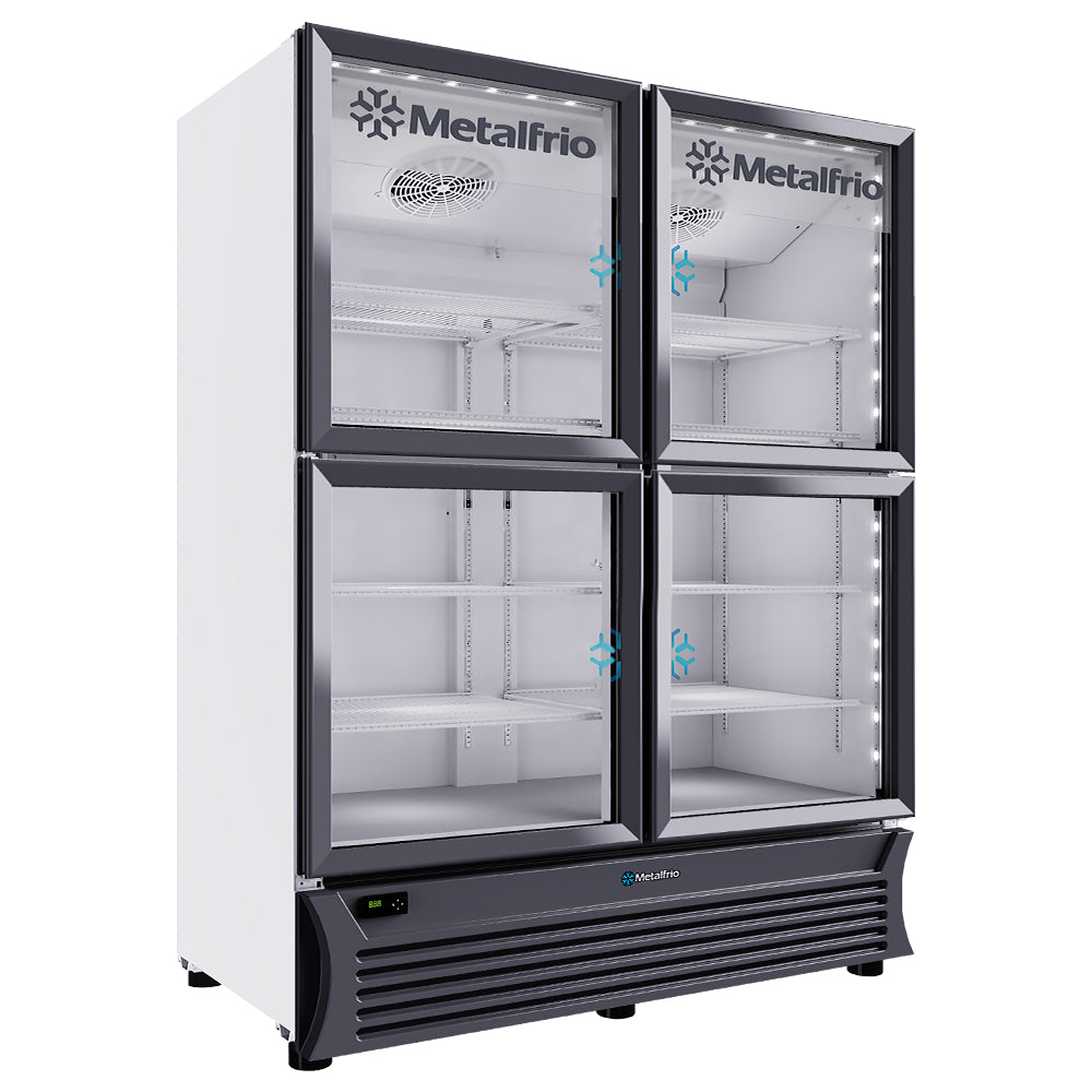 Metalfrio RB-804 Refrigerador 4 Puertas De Cristal